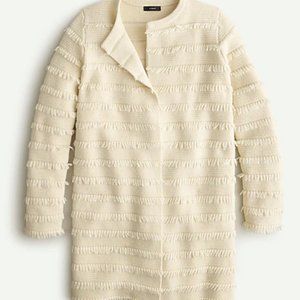 NEW! J. Crew Juliette Collarless Sweater-blazer with Fringe Stripe